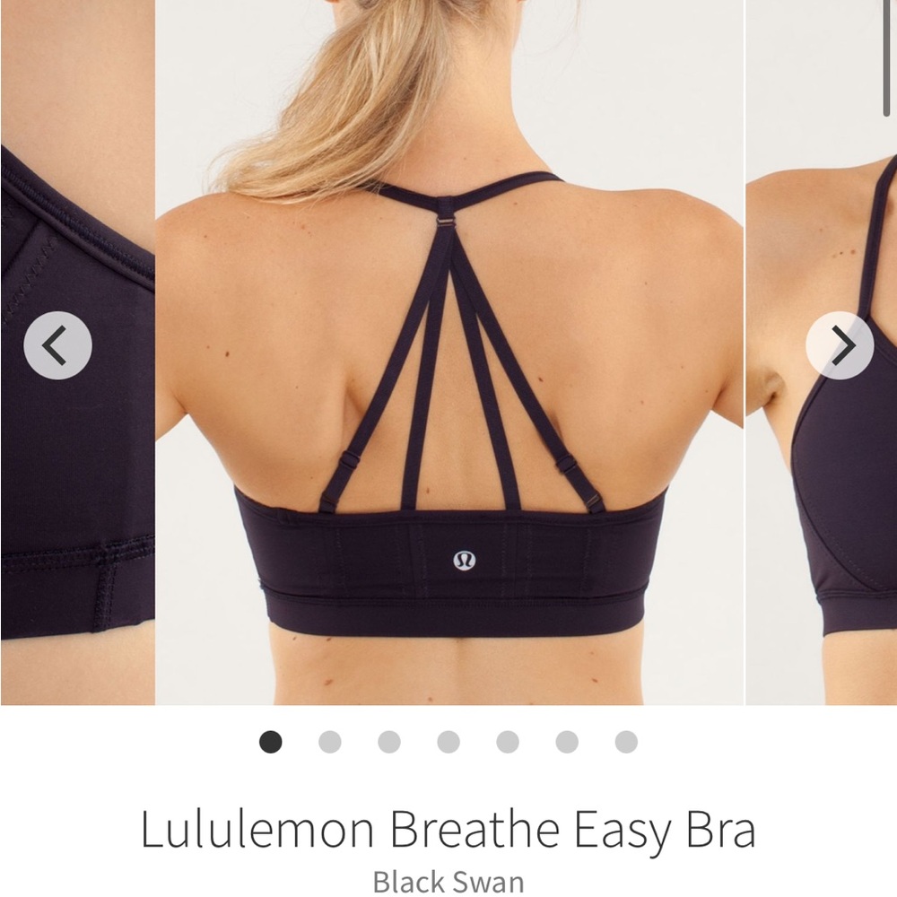 Lululemon breather easy bra size 10 black swan purple rare find - Picture 5 of 8